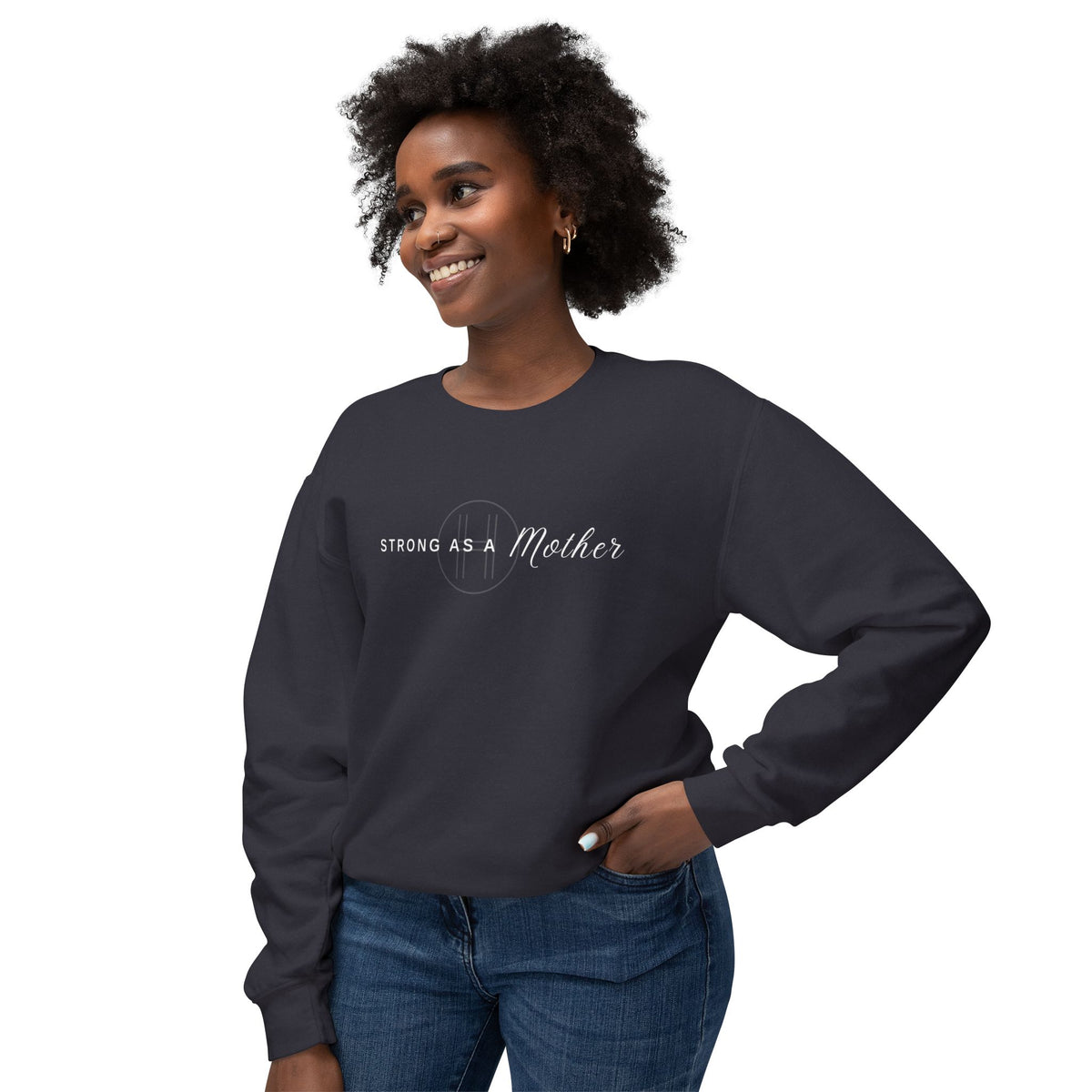 Strong As A Mother Comfort Colors Crewneck Sweatshirt