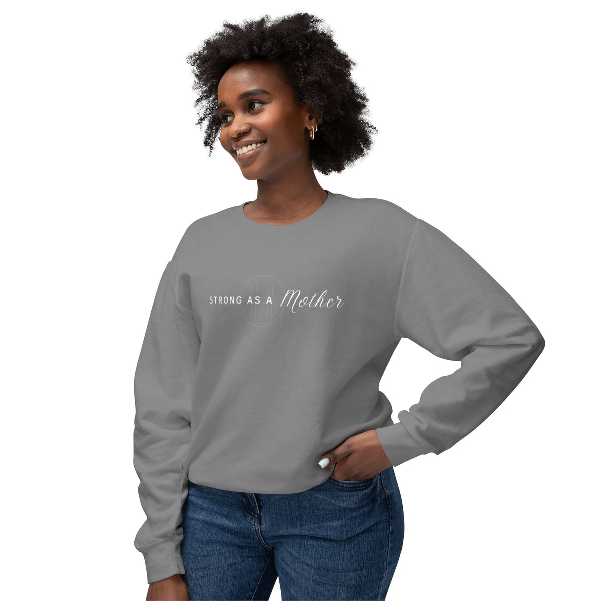 Strong As A Mother Comfort Colors Crewneck Sweatshirt