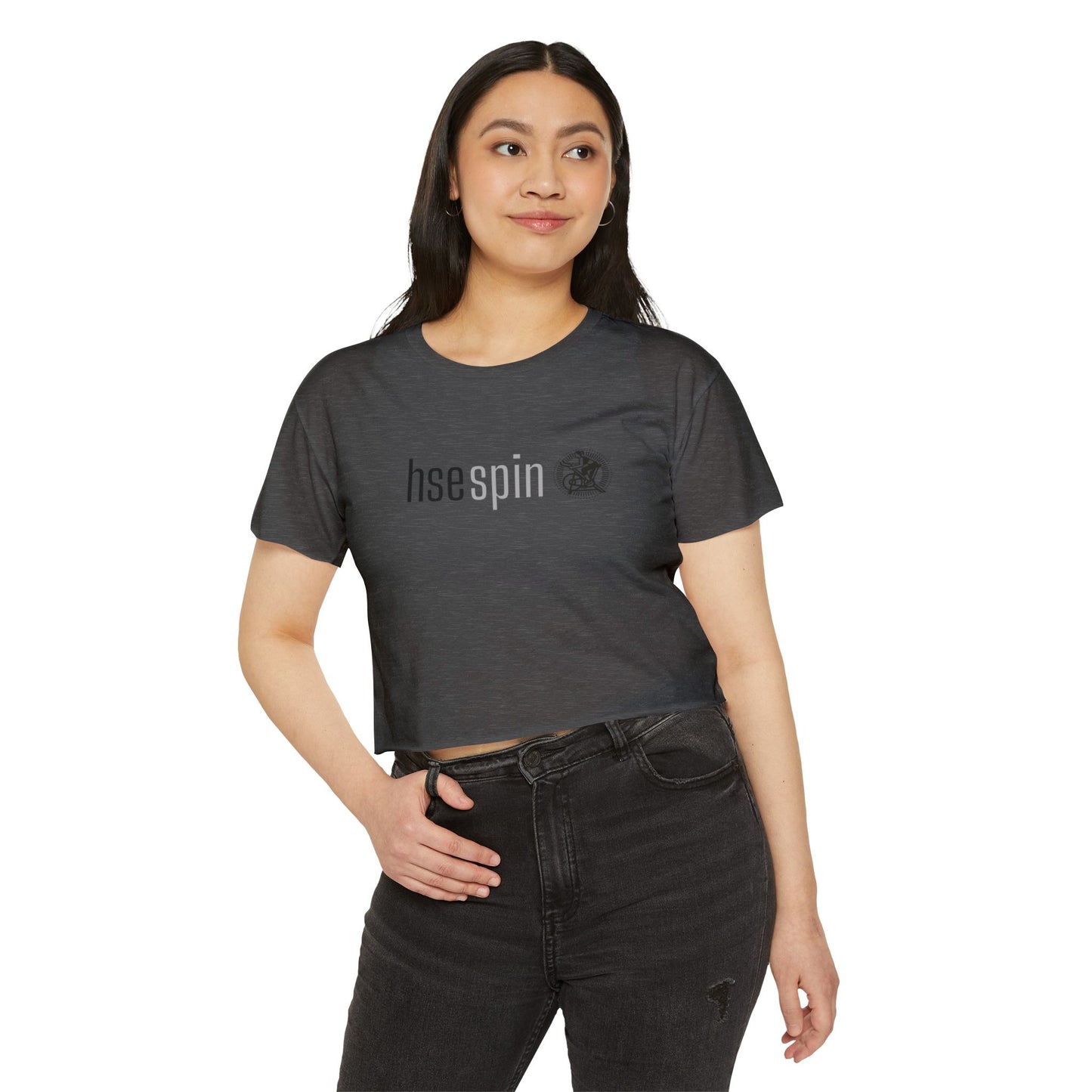 HSE Spin Crop Top Tee
