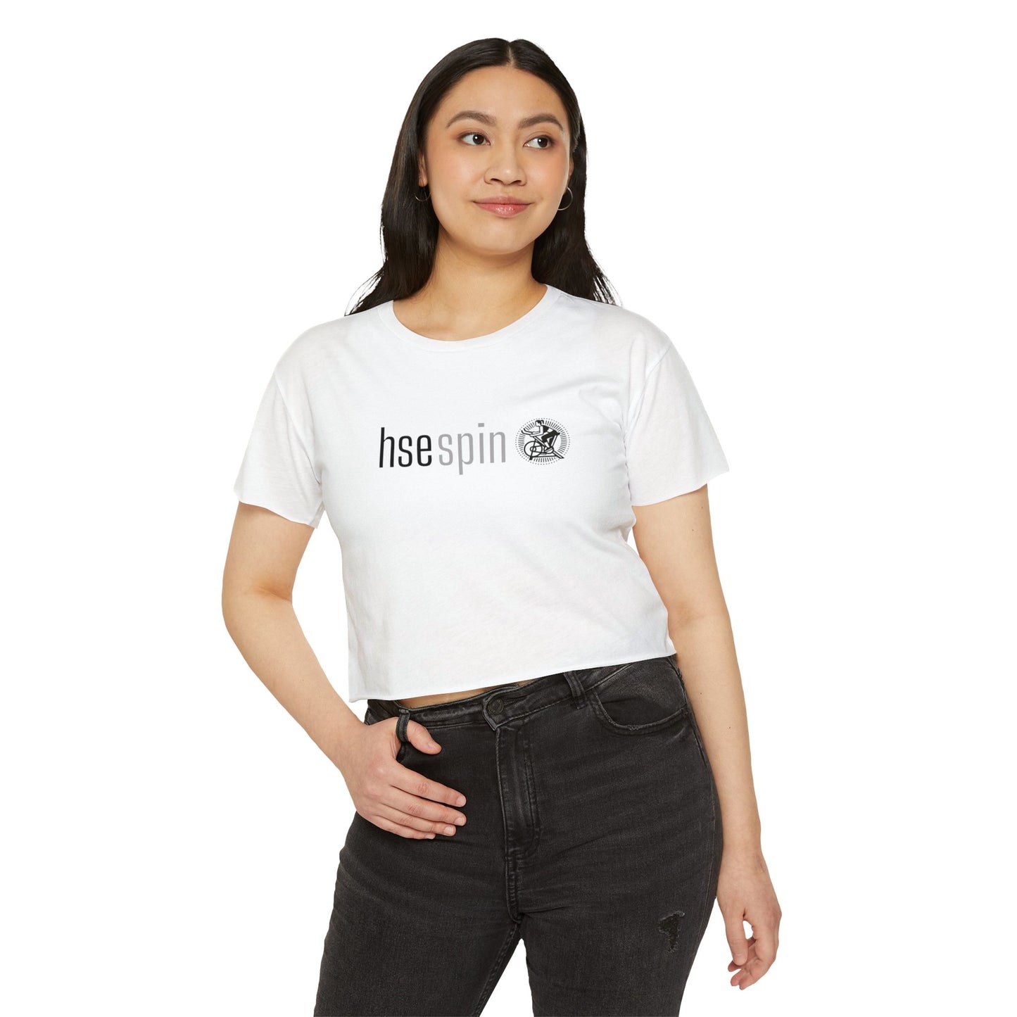 HSE Spin Crop Top Tee