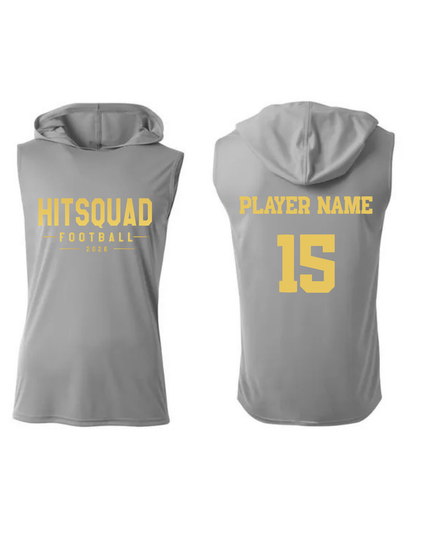 Youth Customizable HitSquad Football Sleeveless Hoodie (Pre-order)