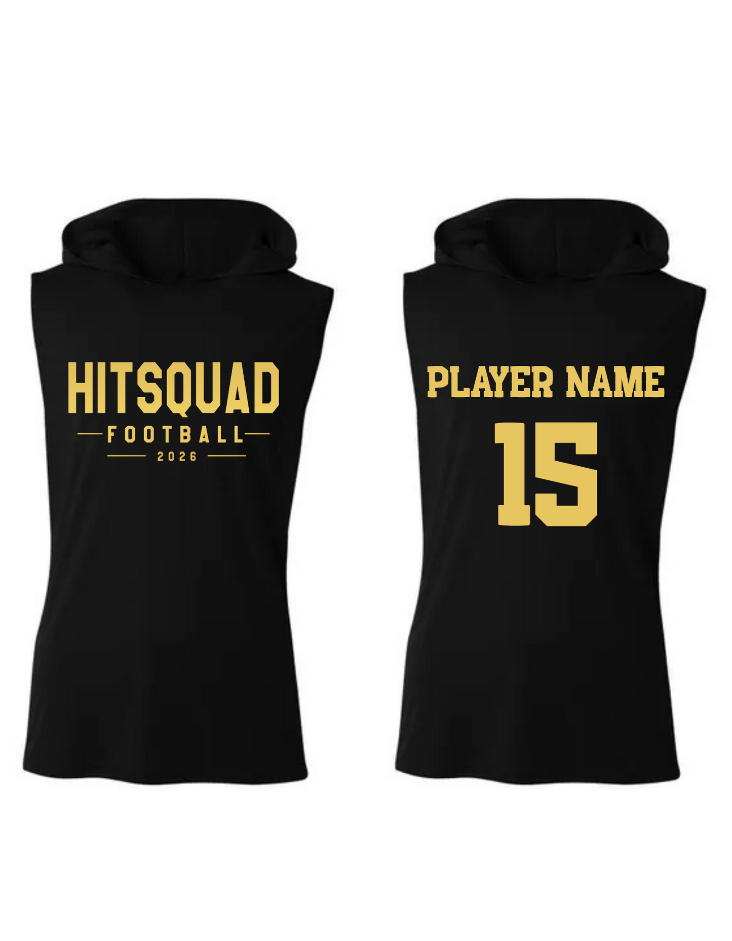 Youth Customizable HitSquad Football Sleeveless Hoodie (Pre-order)