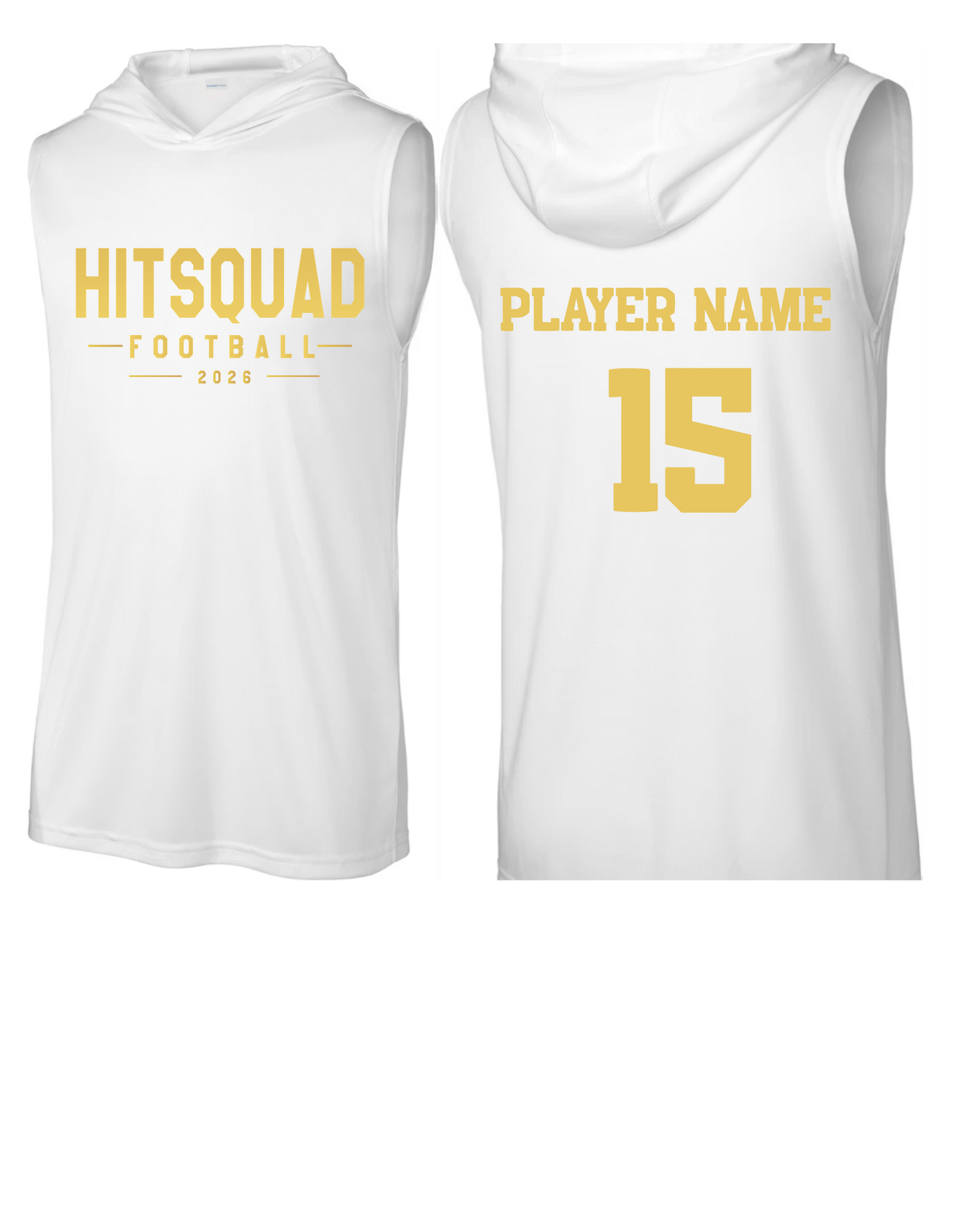 Adult Customizable HitSquad Football Sleeveless Hoodie (Pre-Order)
